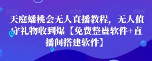 天庭蟠桃会无人直播教程，无人值守礼物收到爆【免费整蛊软件+直播间搭建软件】-乌龙学社
