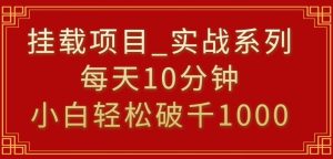 挂载项目，小白轻松破1000，每天10分钟，实战系列保姆级教程【揭秘】-乌龙学社