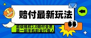 超级维权2.0全新玩法，2024赔付全思路职业打假一部手机搞定【仅揭秘】-乌龙学社