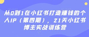 从0到1在小红书打造赚钱的个人IP（第四期），21天小红书博主实战训练营-乌龙学社