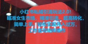 小红书私域引流玩法2.0！瞄准女生市场，精准引流，超高转化，简单上手【揭秘】-乌龙学社