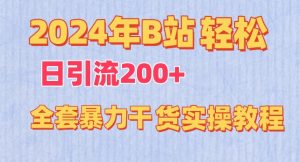 2024年B站轻松日引流200+的全套暴力干货实操教程【揭秘】-乌龙学社