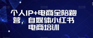 个人IP+电商全陪跑营，自媒体小红书电商培训-乌龙学社