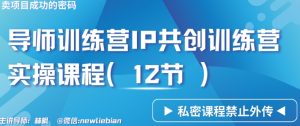 导师训练营3.0IP共创训练营私密实操课程（12节）-卖项目的密码成功秘诀【揭秘】-乌龙学社