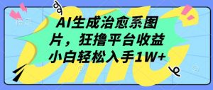 AI生成治愈系图片，狂撸平台收益，小白轻松入手1W+【揭秘】-乌龙学社