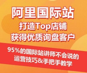 【阿里国际站】打造Top店铺&获得优质询盘客户，​95%的国际站讲师不会说的运营技巧-乌龙学社