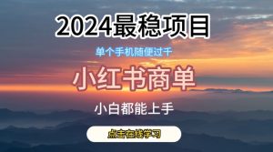 2024最稳蓝海项目，小红书商单项目，没有之一【揭秘】-乌龙学社