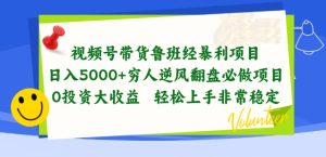 视频号带货鲁班经暴利项目，穷人逆风翻盘必做项目，0投资大收益轻松上手非常稳定【揭秘】-乌龙学社