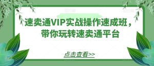 速卖通VIP实战操作速成班，带你玩转速卖通平台-乌龙学社