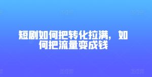短剧如何把转化拉满，如何把流量变成钱-乌龙学社