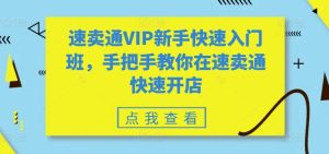 速卖通VIP新手快速入门班，手把手教你在速卖通快速开店-乌龙学社