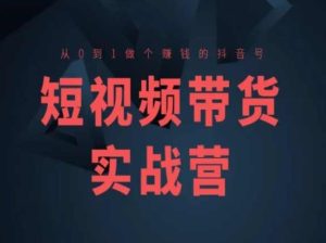 短视频带货实战营(高阶课)，从0到1做个赚钱的抖音号-乌龙学社
