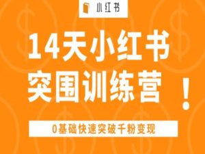 14天小红书突围训练营 ，0基础快速突破千粉变现-乌龙学社