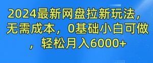 2024最新网盘拉新玩法，无需成本，0基础小白可做，轻松月入6000+【揭秘】-乌龙学社