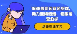 1688高阶运营系统课，助力业绩倍增，老板运营必学-乌龙学社