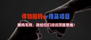 得物搬砖撸货项目?掰下数据，我给你们说说顶层思维【揭秘】-乌龙学社