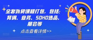 全套外贸课程打包，包括：背调、业务、SOHO选品、展会等-乌龙学社