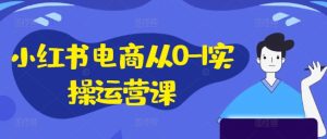 小红书电商从0-1实操运营课，小红书手机实操小红书/IP和私域课/小红书电商电脑实操板块等-乌龙学社