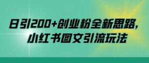 日引200+创业粉全新思路，小红书图文引流玩法【揭秘】-乌龙学社