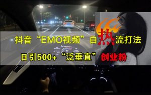 抖音EMO视频自热打法，日引500+“泛垂直”创业粉-乌龙学社