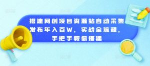 搭建网创项目资源站自动采集发布年入百W，实战全流程，手把手教你搭建【揭秘】-乌龙学社