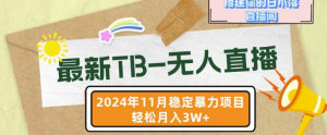 【最新TB-无人直播】11月最新，打造你的日不落直播间，轻松月入过W【揭秘】-乌龙学社