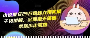 小说推文25万粉丝大佬实操干货讲解,全面毫无保留,帮你少走弯路-乌龙学社