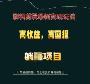 影视剪辑最新变现玩法，高收益，高回报，躺Z项目【揭秘】-乌龙学社