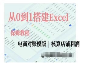 电商对账实操课从0到1搭建Excel电商对账模版-乌龙学社