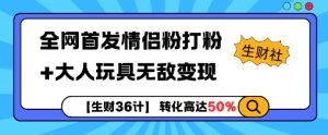 【生财36计】全网首发情侣粉打粉+大人玩具无敌变现-乌龙学社