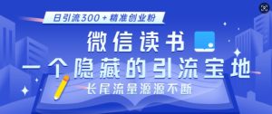 微信读书，一个隐藏的引流宝地，不为人知的小众打法，日引流300+精准创业粉，长尾流量源源不断-乌龙学社