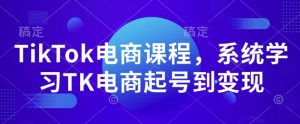 TikTok电商课程，​系统学习TK电商起号到变现-乌龙学社