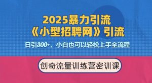 2025最新暴力引流方法，招聘平台一天引流300+，日变现多张，专业人士力荐-乌龙学社