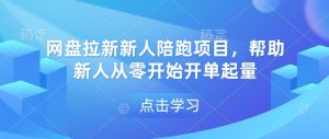 网盘拉新新人陪跑项目，帮助新人从零开始开单起量-乌龙学社