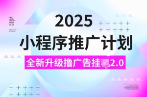 2025小程序推广计划,撸广告挂JI3.0玩法,日均5张【揭秘】-乌龙学社