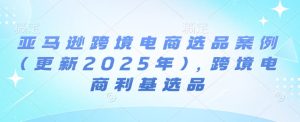 亚马逊跨境电商选品案例(更新2025年2月)，跨境电商利基选品-乌龙学社
