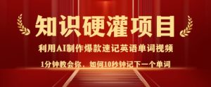 知识硬灌，10秒钟让你记住一个单词，3分钟一个视频，日入多张不是梦-乌龙学社