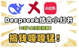deepseek+小红书打造流量生产线实操课，0到1全流程拆解，搞钱嘎嘎猛-乌龙学社