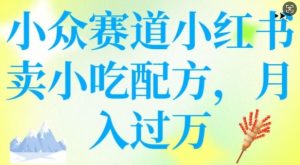 小众赛道小红书卖小吃配方，操作简单，月入过W-乌龙学社
