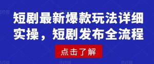 短剧最新爆款玩法详细实操,短剧发布全流程-乌龙学社