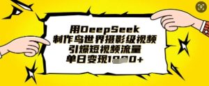 用DeepSeek制作鸟世界摄影级视频，引爆短视频流量，单日变现1k-乌龙学社