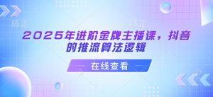 2025年进阶金牌主播课,抖音的推流算法逻辑-乌龙学社
