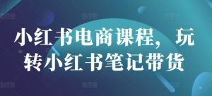 小红书电商课程,玩转小红书笔记带货-乌龙学社