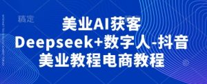 美业AI获客Deepseek+数字人-抖音美业教程电商教程-乌龙学社