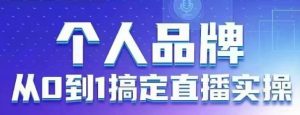 个人品牌：从0到1搞定直播实操，用直播为你的个人品牌赋能，六大实操板块，放大个人影响力-乌龙学社