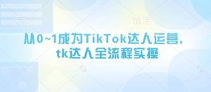 从0~1成为TikTok达人运营，tk达人全流程实操-乌龙学社