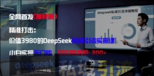 精准打击：价值3980的DeepSeek私域引流实操课，小白实操无门槛，日引精准粉300+-乌龙学社