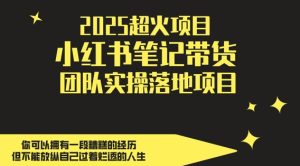 2025超火项目，副业最佳选择，小红书笔记带货团队实操落地项目，，轻松日入5张-乌龙学社