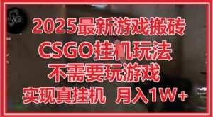 2025最新游戏搬砖，CSGO挂G，不需要玩游戏，实现真挂G，月入1W+【揭秘】-乌龙学社