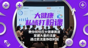 大健康私域打粉课，​教你如何在大健康赛道，掌握大量的流量，通过卖流量挣取利润-乌龙学社